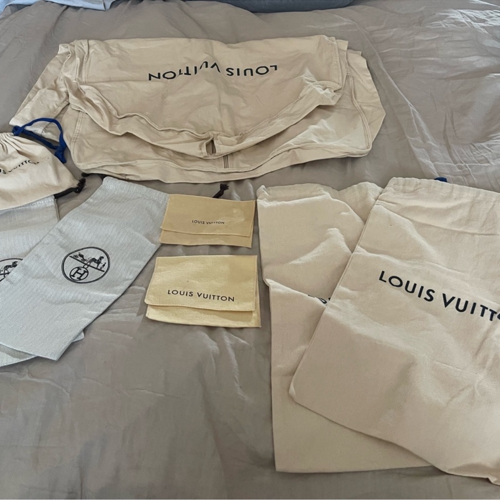 Louis Vuitton Cream Dust Bags Collection